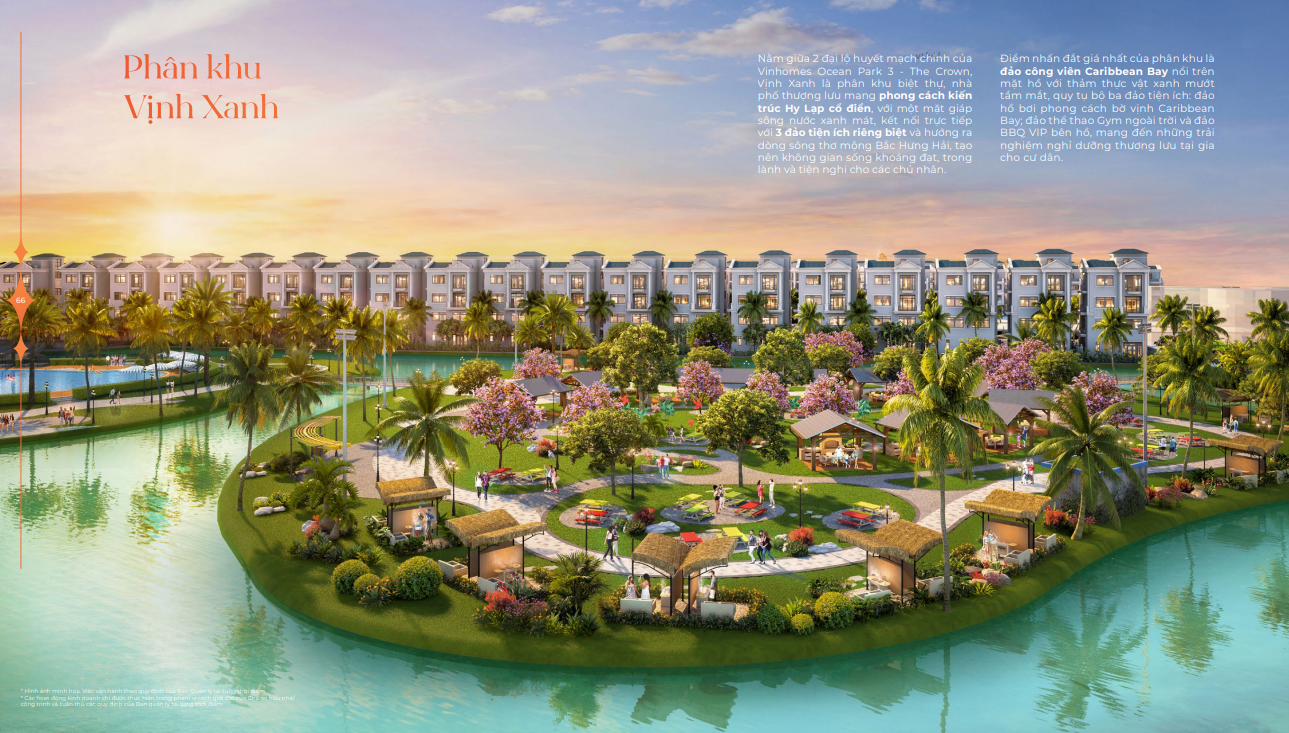 Vịnh Xanh mang đến chất sống Hy Lạp tân cổ điển đáng giá ngay giữa lòng Vinhomes Ocean Park 3