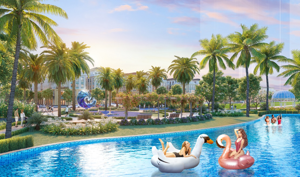 Công viên Gallery Avenue Vinhomes Ocean Park 3 có nhiều khu vực